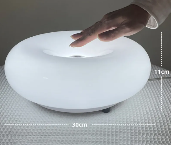 Plafonnier de chambre en verre, style antique, en forme de beignet