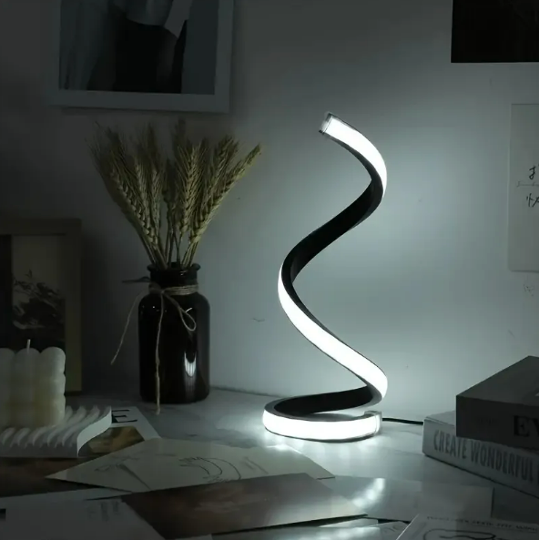 Lampe de table spirale à LED