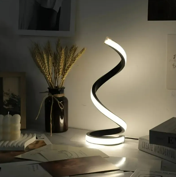 Lampe de table spirale à LED