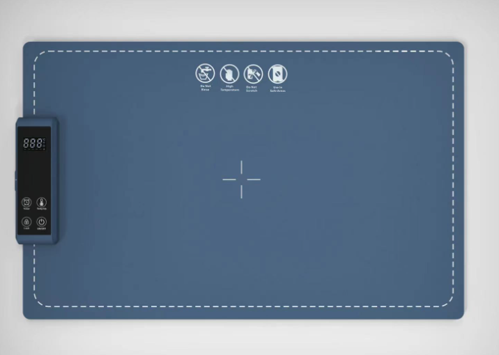 Plateaux chauffants portables - Bleu marine